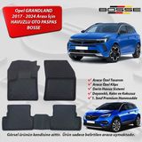 Opel Grandland Paspas Araca Özel 2017 2024 Arası BOSSE 3D Havuzlu Oto Paspas - Siyah