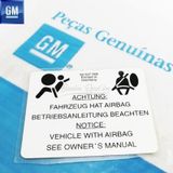 Opel Hava Yastigi Airbag Etiketi Beyaz Achtung-Notice Gm 515571895