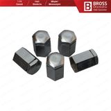 Opel İçin 5 Adet Gümüş Renk Plastik Bijon Kapağı 6006066 32.80 Mm* 17mm