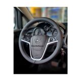 Opel Insignia Uyumlu Dikmeli Direksiyon Kılıfı Soft Siyah Deri Gri Ipli A Plus ( 38×10.5cm )
