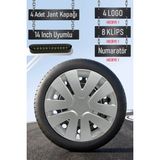 Opel Jant Kapağı Seti 4 Adet 14" Inç Gri ( Corsa C D E Astra G H J Combo Vectra Meriva ) G013 - 14 inç