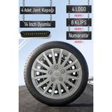 Opel Jant Kapağı Seti 4 Adet 14" Inç Gri ( Corsa C D E Astra G H J Combo Vectra Meriva ) G015 - 14 inç
