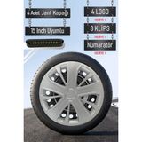 Opel Jant Kapağı Seti 4 Adet 15" Inç Gri ( Corsa C D E Astra G H J Combo Vectra Meriva ) G048 - 15 inç