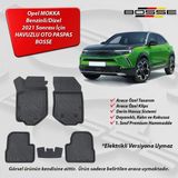 Opel Mokka Paspas BENZİNLİ / DİZEL Araca Özel 2021 Sonrası BOSSE 3D Havuzlu Oto Paspas - Siyah
