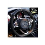 Opel Vectra B Uyumlu lkantra-karbon Dikmeli Direksiyon Kılıfı Gri Yüzüklü