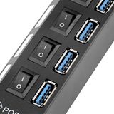 Open Cart Akdenizpos XD01 PM-11365 4 Port Anahtarli USB 3.0 30 cm Kablo Lu USB Hub Çoklayici (Yeni)