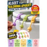 Open City 1 Adet Mantar Tasarımlı Klozet Kapağı Kaldırma Aparatı Silikon Hijyenik Tutacak Renkli 24 cm
