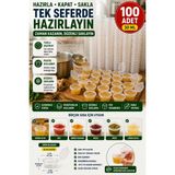 Open City 100'LÜ Set I 30 ml Kendinden Kapaklı Şeffaf Sosluk 50’li Set Sızdırmaz Mini Saklama Kabı Bpa’sız