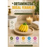 Open City Dekoratif Muz Sabunu Ortam Kokusu Meyvemsi Esans Banyo Wc Salon Ofis Dekoru 8x8 cm Şık Tasarım