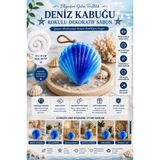 Open City Deniz Kabuğu Dekoratif Kokulu Sabun Deniz Esintili Banyo Salon Ofis Dekoru 10X10 cm Mavi Renk