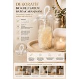 Open City Krem Dekoratif Kokulu Sabun Bardak Aranjmanı Ortam Kokulandırıcı Şık Tasarım Banyo Ofis Salon Dekor