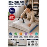 Open City Maxi Boy Vakumlu Hurç 80X110 cm 1 Adet Çift Kilitli Vakum Poşeti Yorgan Battaniye Saklama Çuvalı - Şeffaf - 80*110