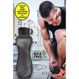 Open Home 1500 ml Matara Siyah Renkli BPA Free Sağlığa Zararsız Plastik Su Şişesi