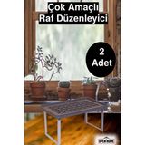 Open Home 2'li Raf Yükseltici- Dolap Içi Düzenleyici Antrasit