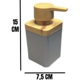 Open Home Concept 1 Adet Akrilik Sıvı Sabunluk Mutfak Banyo Sabunluk Seti- 400 ml Kahverengi