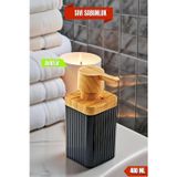 Open Home Concept 1 Adet Akrilik Sıvı Sabunluk Mutfak Banyo Sabunluk Seti- 400 ml Siyah