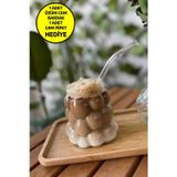 Open Home Concept 1 Adet Üzüm Model Borosilikat Kokteyl ve Soğuk-Sıcak Kahve Bardağı Pipet Hediyeli 350 Ml