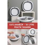 Open Home Concept 10 LT Katlanabilir Kare Leğen – PP + Silikon, Yer Kaplamaz, Dayanıklı, Çok Amaçlı