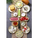 Open Home Concept 14 Parça 6 Kişilik Lüx Kahvaltılık Sunum Seti - Yeşil Nokta Kahvaltı Takımı