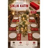 Open Home Concept 33X33 cm Kırmızı Garson Katlama Peçete 2 Katlı 100 Adet Restaurant Cafe Otel Davet Masa Servis Kağıt
