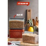 Open Home Concept 3'lü Sızdırmaz Kapaklı 3600 ml Buzdolabı Organizer -Saklama Kabı