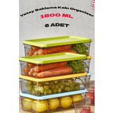 Open Home Concept 6'lı 1800 ml Buzdolabı Organizer -Saklama Kabı