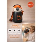 Open Home Concept Coolpet Şapkalı Çelik Termos 500 ml - Siyah