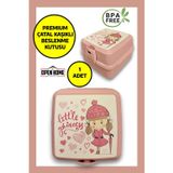 Open Home Concept Premium Beslenme Kutusu 4 Bölmeli Little Princess Pembe