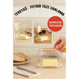 Open Home Concept Şeffaf Plastik Tereyağlık Peynir Saklama Kabı 18,5X13X6,5 cm – Sızdırmaz & Hijyenik Kapaklı