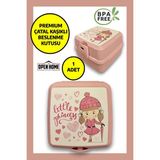 Open Home Premium Beslenme Kutusu 4 Bölmeli Little Princess Pembe