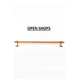 OPEN SHOPS Meşe Raysız Ahşap Rustik Perde Askısı - Rustik Borusu 225 Cm