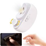 OPENBEAUTY Bebek için elektrikli tırnak makası, LED ışık ve tırnak artıkları depolama, 2'si 1 arada bebek tırnak makası ve parlatıcı küçük çocuklar, çocuklar için tırnak makası