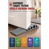 OpenCity 1 Adet Gri Silikon Kapı Altı Stoperi Kaydırmaz Kapı Durdurucu 12 cm Kapı Sabitleyici