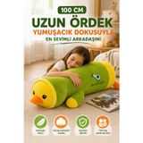 OpenCity 100 cm Uzun Avokadolu Ördek Peluş Oyuncak Yeşil Yumuşak Büyük Boy Uyku Arkadaşı Dekoratif Yastık XXL
