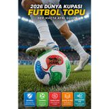 OpenCity 2026 Dünya Kupası Futbol Topu 5 Numara Dikişli Maç Antrenman Topu Dayanıklı Resmi Ölçü Standart
