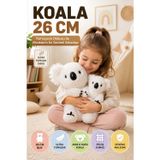 OpenCity 26 cm Beyaz Anne ve Yavru Koala Peluş Oyuncak Yumuşak Dekoratif Çocuk Odası Uyku Arkadaşı