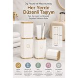 OpenCity Beyaz Lüks Tasarım Taşınabilir Seyahat Diş Fırçası ve Macunu Saklama Kabı