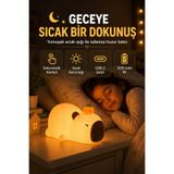 OpenCity Capybara Gece Lambası Dokunmatik USB Şarjlı Yumuşak Silikon Çocuk Odası Uyku Işığı