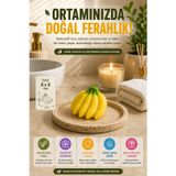 OpenCity Dekoratif Muz Sabunu Ortam Kokusu Meyvemsi Esans Banyo WC Salon Ofis Dekoru 8x8 cm Şık Tasarım