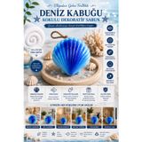 OpenCity Deniz Kabuğu Dekoratif Kokulu Sabun Deniz Esintili Banyo Salon Ofis Dekoru 10x10 cm Mavi Renk