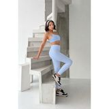 Opendo Pure Fit Yüksek Bel Esnek Toparlayıcı Kadın Spor Tayt - 2XL - Açık Mavi