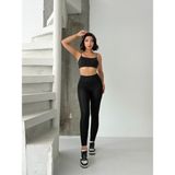Opendo Pure Fit Yüksek Bel Esnek Toparlayıcı Kadın Spor Tayt - Siyah