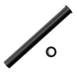 OPERMAXER Flanşlı Lavabo Kuyruk Parçası 1-1/4 inç OD, Tuzak için 12 "Pirinç Uzatma Borusu, Tahliye Bağlantıları, Lavabo Altındaki Banyo İçin Sifon Daldırma Borusu, Mat Siyah