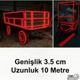 opersan 3.5 cm x 10 metre Kırmızı Reflektif Bant – Kendinden Yapışkanlı, Yüksek Yansıtıcı