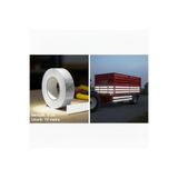 opersan 4 CM GENİŞLİK 10 METRE UZUNLUK DEKORATİF AMAÇLI PRİZMATİK PETEK DESENLİ BEYAZ REFLEKTİF ŞERİT BANT