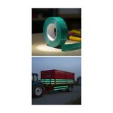 opersan 4 CM GENİŞLİK 10 METRE UZUNLUK- DEKORATİF AMAÇLI -PRİZMATİK PETEK DESENLİ YEŞİL REFLEKTİF ŞERİT BANT