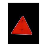 opersan KIRMIZI ÜÇGEN PLASTİK REFLEKTÖR ARKA ZEMİN BEYAZ 14X17 CM-KEDİ GÖZÜ
