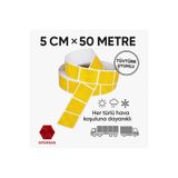 opersan Parçalı Sarı Renk Şerit Reflektif Reflektör Bant 50 Metre X5 Cm