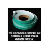 opersan Prizmatik Reflektif Şerit Bant Kendinden Yapışkanlı Yeşil 1 cm X 10 Metre