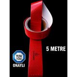 opersan Reflektif Reflektör Bant-Kırmızı reflektif bant-Tüvtürk Onaylı-5 Metre-5 Cm-Reflektif Reflektör Şerit